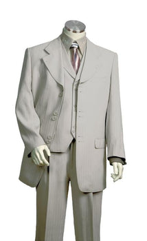 Men's Vested Unique Exclusive Fashion Suit Grey