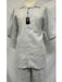 Men's 2 Piece Big Size Grey Linen Short Sleeve Casual Outfit Casual Two Piece Mens Walking Outfit For Sale Pant Sets Suit