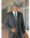 2 Button Trim Cowboy Tuxedo in Grey Cowboy Suit - Country Wedding Suits