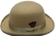 bowler derby style ~ Bowler Tan ~ Beige Men's 100% Wool Stylish Hat