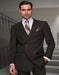Mens Italian Wool Suit Color Brown - Men's Designer Double Breasted Wool Brown Suit