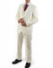 Ivory ~ Cream ~ Off White 3 Piece Shawl Lapel Tuxedo Suit Vested Men's Suit 100% wool Super 150's