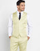 Men's Vest With Matching Ivory Regular Fit Dress Pants Set + Any Color Shirt & Tie