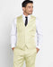 Men's Vest With Matching Ivory Regular Fit Dress Pants Set + Any Color Shirt & Tie