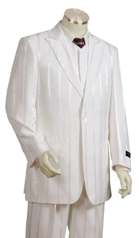 Off White sales Cream Ivory Mandarin Suit For Men