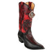 Men's King Exotic Boots Genuine Caiman Belly 3x Toe Black Cherry