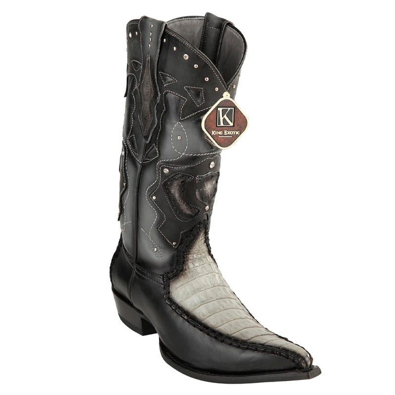 Men's Genuine Caiman Tail 3x Toe Boots by King Exotic main image 0