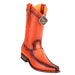 Men's King Exotic Boots Genuine Caiman Belly European Toe Cognac