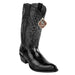 Men's King Exotic Genuine Eel Skin Boots Black