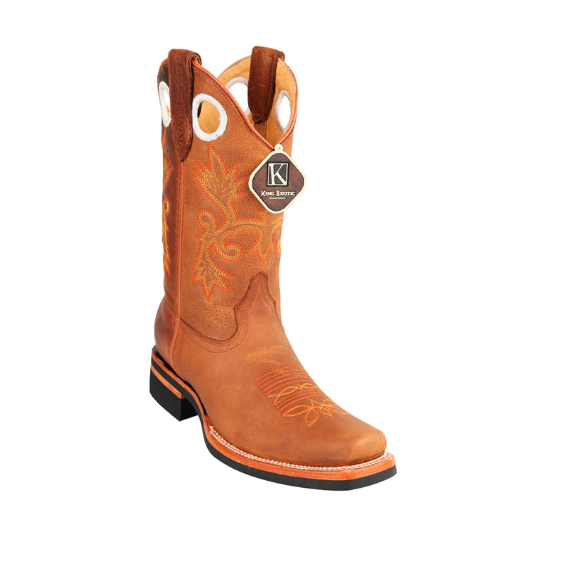 Men's King Exotic Genuine Sharkskin Boots 3x Toe Burnished Oryx (495v20911)