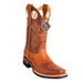 Men's King Exotic Boots Genuine Leather With Saddle Vamp Handcrafted Brown & Honey