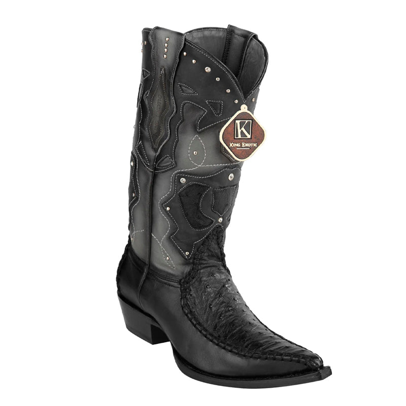 Men's King Exotic Boots Genuine Ostrich 3x Toe Boot - Cognac (495v20303)