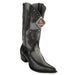 King Exotic Men's Genuine Ostrich 3x Toe Boot – Gray