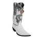 Men's King Exotic Boots Genuine Python 3x Toe White