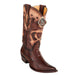 Men's King Exotic Boots Ostrich Leg 3x Toe Handcrafted Brown
