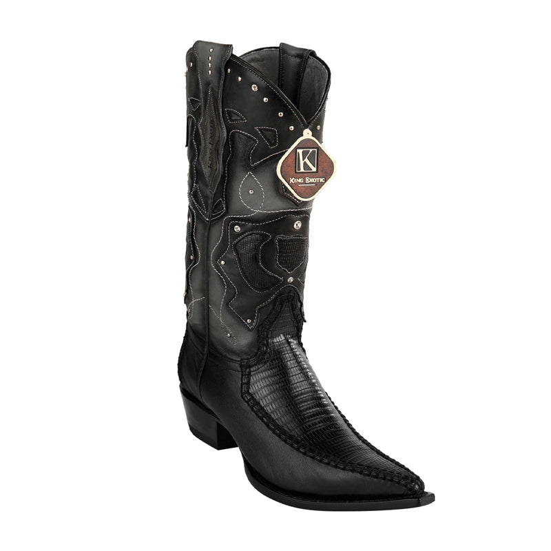 Men's King Exotic Teju Lizard Boots European Toe Handcrafted  Brown (477bd0707) main image 0