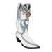 Men's King Exotic Teju Lizard 3x Toe Handcrafted Boots White Burnished