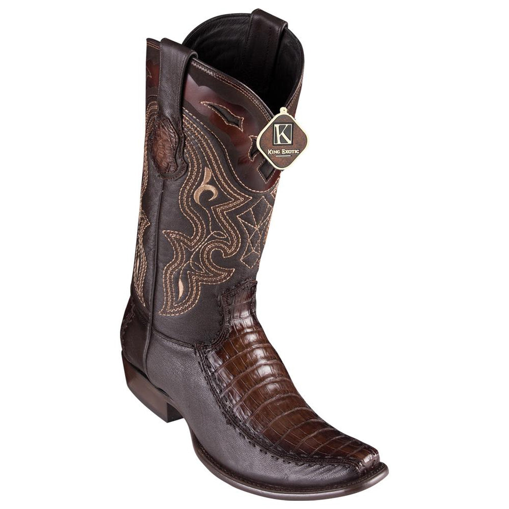 Men's King Exotic Leather Boots Dubai Toe Handcrafted Brown (479B2707)