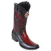 Men's King Exotic Caiman Belly Boots With Deer Dubai Toe Handcrafted Faded Burgundy