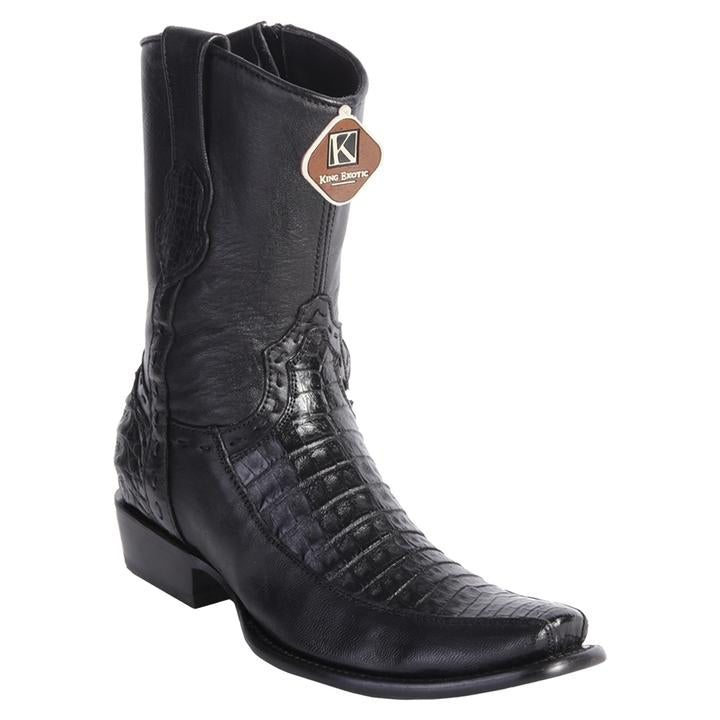 Men's King Exotic Stingray & Deer Dubai Toe Boots, Rowstone Black main image 1