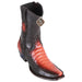 Men's Caiman Belly Boots with Deer Dubai Toe Handmade in Faded Cognac