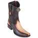 Men's King Exotic Caiman Belly Boots With Deer Dubai Toe Handmade Faded Oryx