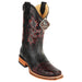Men's King Exotic Caiman Belly Square Toe Boots Handcrafted Black Cherry