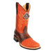 Men's King Exotic Elephant Skin Boots Rubber Sole & Saddle Square Toe Handcrafted Cognac