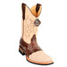 Men's King Exotic Elephant Skin Boots Rubber Sole & Saddle Square Toe Handcrafted Oryx