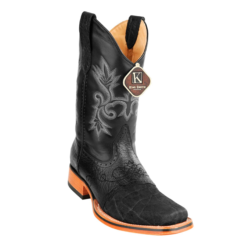 Men's King Exotic Genuine Eel Skin Boots Black main image 1