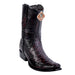 Men's King Exotic Genuine Ostrich Boots Dubai Toe Handcrafted Black Cherry