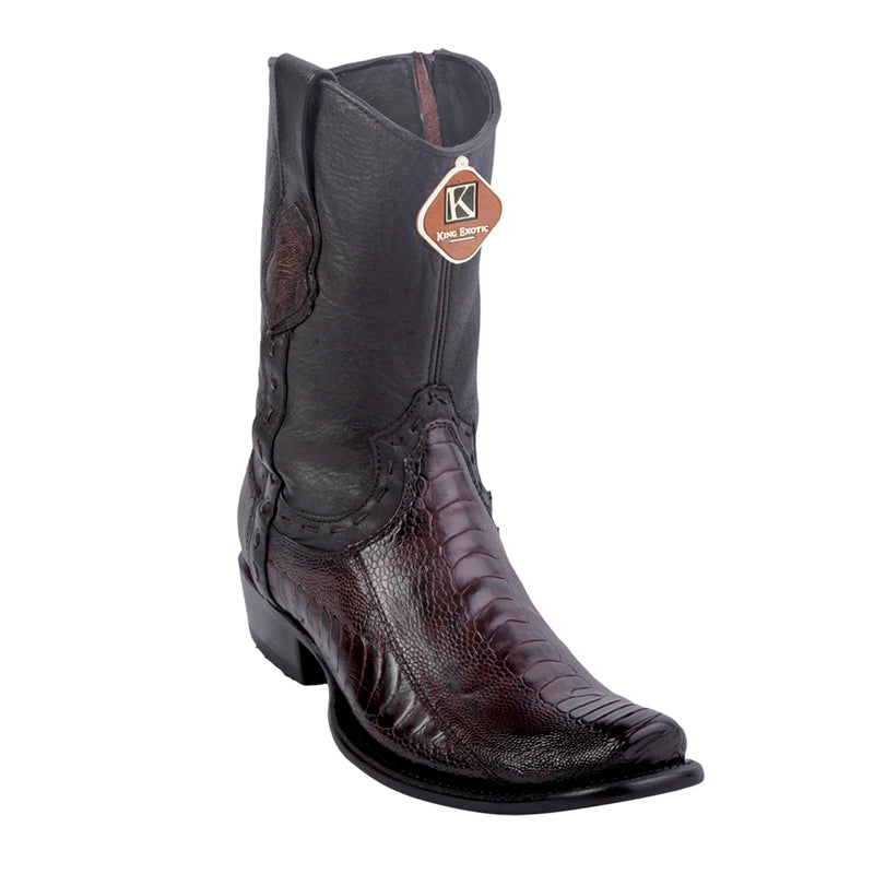 Men's King Exotic Ostrich Boots Dubai Toe Handcrafted Faded Gray main image 1
