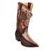 Men's King Exotic Genuine Python Boots 3x Toe Rustic Brown