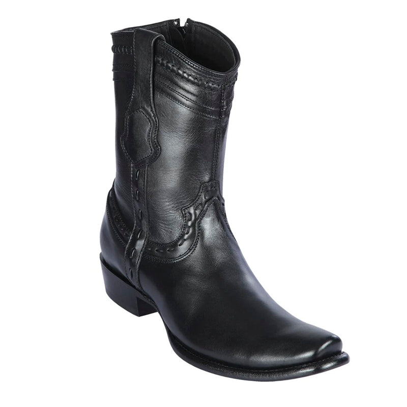 Men's King Exotic Snip Toe Pull Up Leather Boots Handmade Brown  (4943807-1) main image 0
