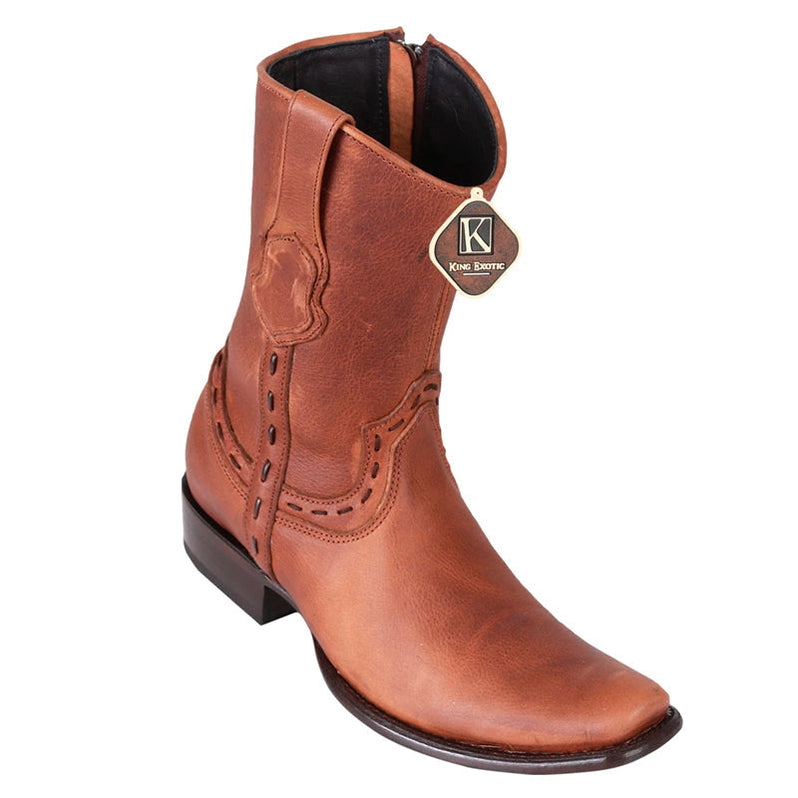 Men's King Exotic Python Boots Dubai Toe Handcrafted Rustic Brown  (479B5785)