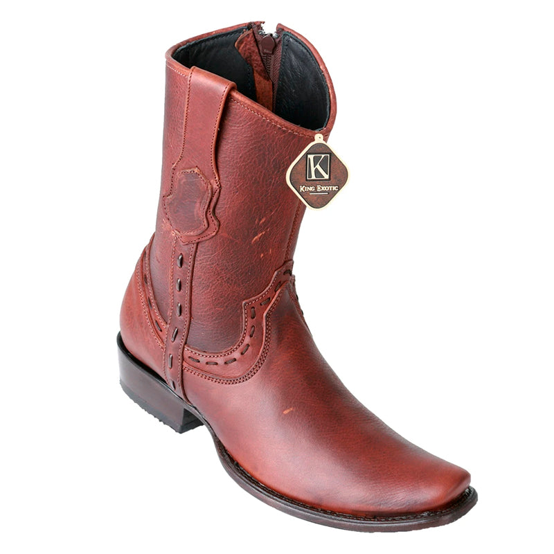Men's King Exotic Python Boots Dubai Toe Handcrafted Rustic Cognac main image 0