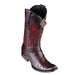 Men's King Exotic Ostrich Boots Dubai Toe Handcrafted Black Cherry