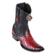 Men's King Exotic Ostrich Boots Dubai Toe Handcrafted Faded Burgundy