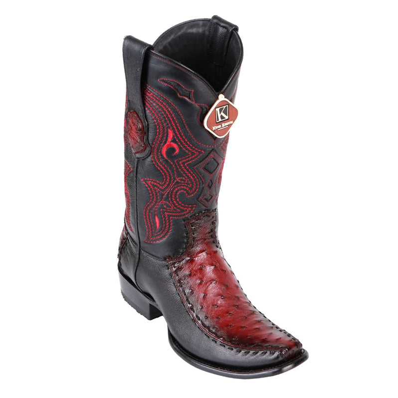 Men's King Exotic Python Boots With Deer Dubai Toe Handcrafted Black (479F5705)
