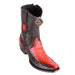 Men's King Exotic Ostrich Boots With Deer Dubai Toe Handcrafted Faded Cognac