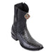 Men's King Exotic Ostrich Boots With Deer Dubai Toe Handcrafted Faded Gray