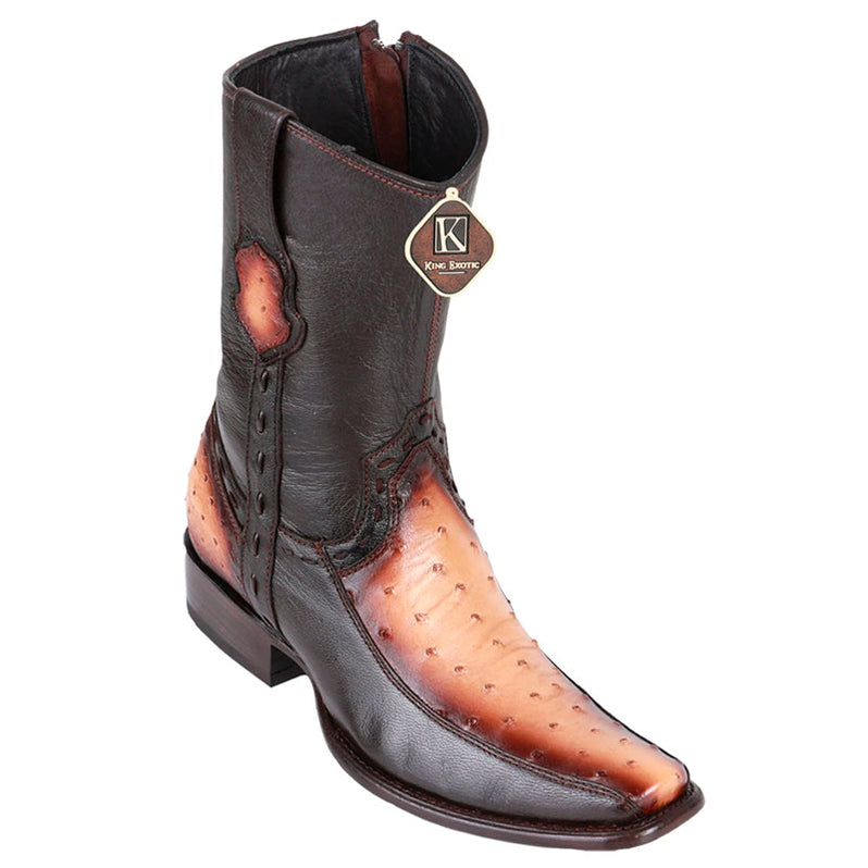 Men's King Exotic Stingray Boots With Deer Dubai Toe Handcrafted Single Stone Black (479F1205) by King Exotic Boots main image 0