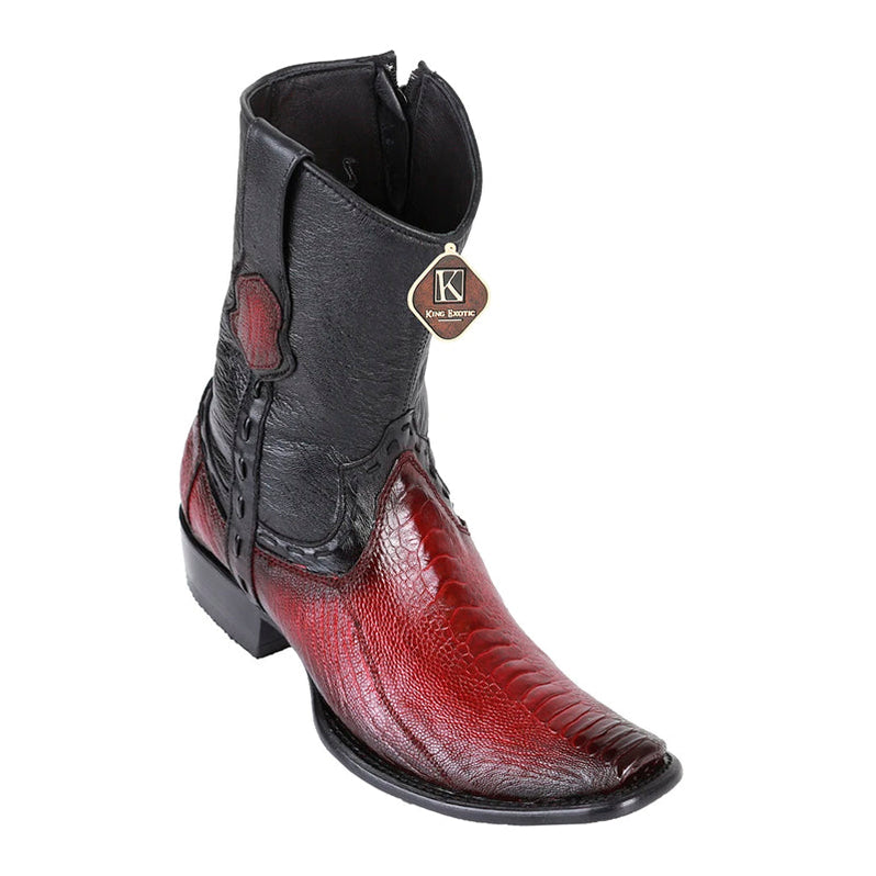 Men's King Exotic Ostrich Boots Dubai Toe Handcrafted Black (4790305) by King Exotic Boots
