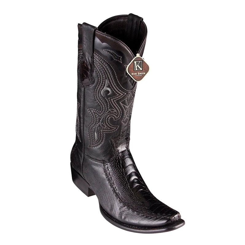 Men's King Exotic Ostrich Leg 3x Toe Handcrafted Boots in Red main image 0