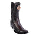 Men's King Exotic Ostrich Leg Boots – Deer Dubai Toe, Handcrafted Black Cherry