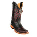 Men's King Exotic Ostrich Leg Square Toe Boots With Saddle Handmade Black Cherry