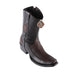 Men's King Exotic Python Boots Dubai Toe Handcrafted Brown Suede