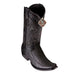 Men's King Exotic Python Boots with Deer Dubai Toe Handcrafted Black Suede Finish