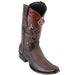 Men's King Exotic Python Boots With Deer Dubai Toe Handcrafted Brown