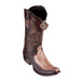 Men's King Exotic Python Boots With Deer Dubai Toe Rustic Brown